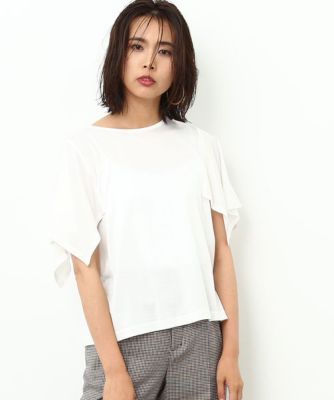 【SALE（三越）】＜ロペ/ROPE'＞ スクエアスリーブレースアップ シロ 【三越・伊勢丹/公式】