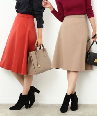 ＜ロペ/ROPE'＞ 【Oggi10月号掲載】リバーシブルフレアスカート アカ 【三越・伊勢丹/公式】