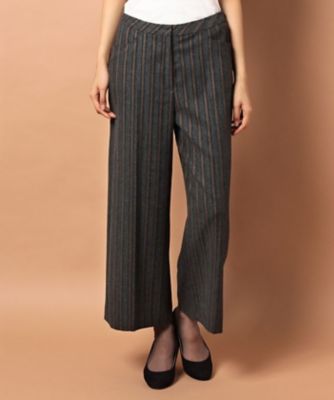 ＜レリアン プラスハウス＞ 大きいサイズ 【BONOTTO】レジメンタルストライプパンツ グレー 【三越・伊勢丹/公式】