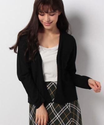 ＜レリアン プラスハウス＞ 大きいサイズ カーディガン クロ 【三越・伊勢丹/公式】