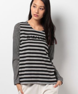 ＜レリアン プラスハウス＞ 大きいサイズ 【BALMAIN】ボーダーカットソー ライトグレー 【三越・伊勢丹/公式】