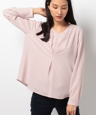 ＜レリアン プラスハウス＞ 大きいサイズ プルオーバーブラウス ピンク 【三越・伊勢丹/公式】