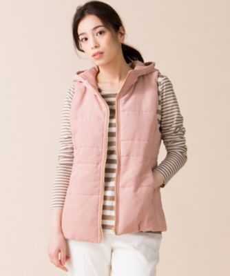 ＜レリアン プラスハウス＞ 大きいサイズ 中綿入りフェイクスエード ベスト ピンク 【三越・伊勢丹/公式】