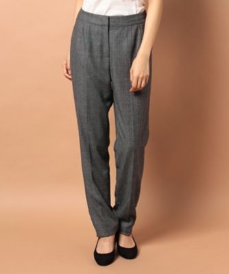 ＜レリアン プラスハウス＞ 大きいサイズ 【セットアップ対応】【CANGIOLI】グレンチェックパンツ グレー 【三越・伊勢丹/公式】