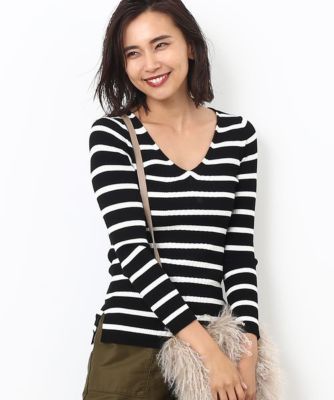 ＜ロペ/ROPE'＞ 【otonaMUSE10月号掲載】リブロングスリーブニット オフサブ 【三越・伊勢丹/公式】