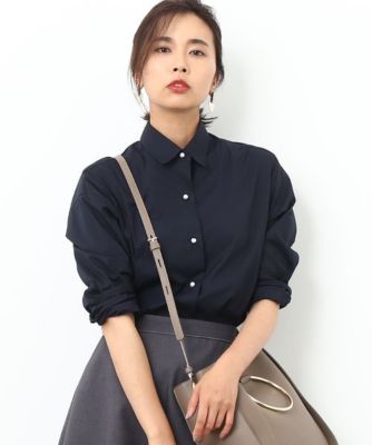 ＜ロペ/ROPE'＞ 【Oggi11月号掲載】カフス刺繍入りパールボタンシャツ コン 【三越・伊勢丹/公式】