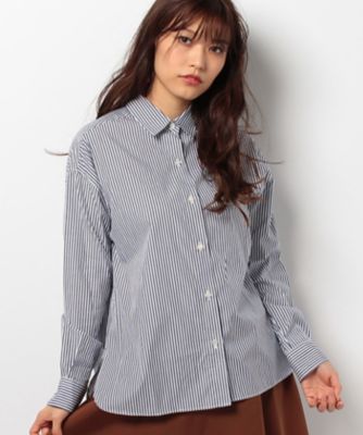 ＜ロペ/ROPE'＞ カフス刺繍入りストライプシャツ コンサブ 【三越・伊勢丹/公式】