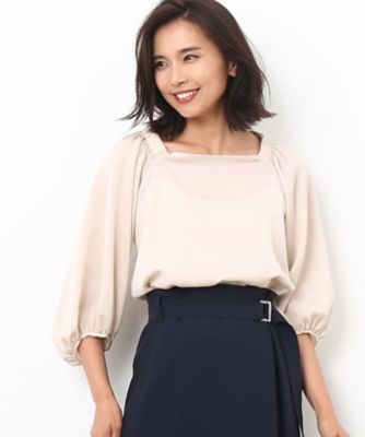 【SALE（三越）】＜ロペ/ROPE'＞ スクエアネックブラウス オフサブ 【三越・伊勢丹/公式】