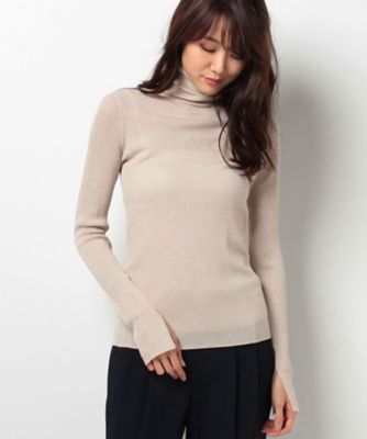 ＜ロペ/ROPE'＞ 【otonaMUSE10月号掲載】ラメリブタートル ベージュ 【三越・伊勢丹/公式】