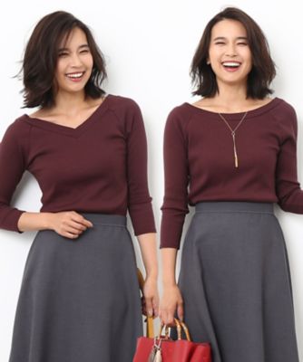 ＜ロペ/ROPE'＞ 2WAY綿テレコプルオーバー コゲチャ 【三越・伊勢丹/公式】