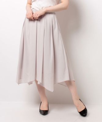 ＜ロペ/ROPE'＞ イレギュラーヘムタックフレアスカート グレー 【三越・伊勢丹/公式】