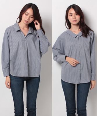 ＜ロペ/ROPE'＞ ストライプ2WAYシャツ コンサブ 【三越・伊勢丹/公式】