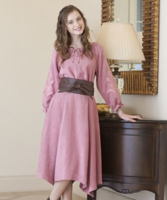 ＜ローズティアラ＞ 【セットアップ対応商品】エンブロイダリースエードエスニックブラウス ピンク 【三越・伊勢丹/公式】