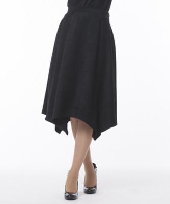 ＜ローズティアラ＞ 【セットアップ対応商品】アシンメトリーヘムスエードスカート ネービーブルー 【三越・伊勢丹/公式】