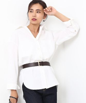 ＜ロペ/ROPE'＞ ルーズオーバーレギュラーシャツ シロ 【三越・伊勢丹/公式】