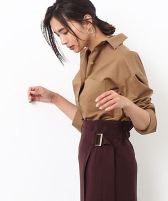 ＜ロペ/ROPE'＞ ルーズオーバーレギュラーシャツ チャイロサブ 【三越・伊勢丹/公式】