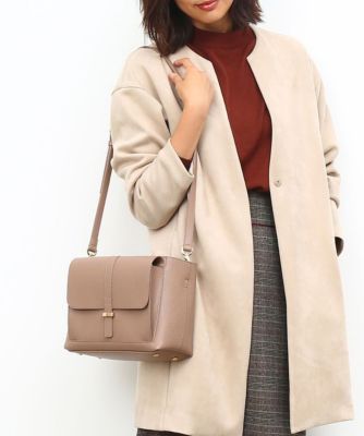 ＜ロペ/ROPE'＞ 【Oggi11月号掲載】型押しミドルサイズバッグ ベージュ 【三越・伊勢丹/公式】