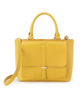 ＜ロペ/ROPE'＞ 【Oggi11月号掲載】型押しミドルサイズバッグ イエロー 【三越・伊勢丹/公式】