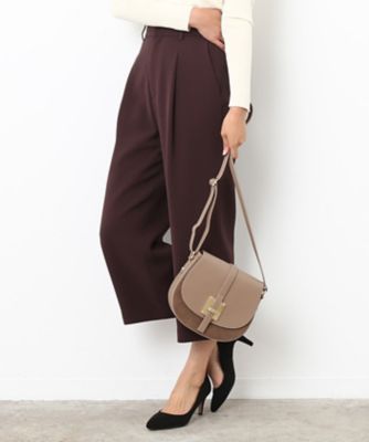 ＜ロペ/ROPE'＞ カローザワイドクロップドパンツ コゲチャ 【三越・伊勢丹/公式】