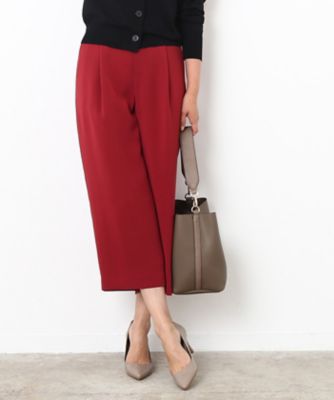 ＜ロペ/ROPE'＞ カローザワイドクロップドパンツ ワイン 【三越・伊勢丹/公式】