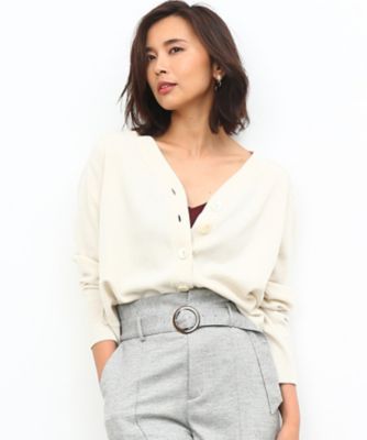 ＜ロペ/ROPE'＞ 【InRed/Oggi11月号掲載】【ベルトつき】カシミヤタッチミドル丈ニットカーディガン オフサブ 【三越・伊勢丹/公式】