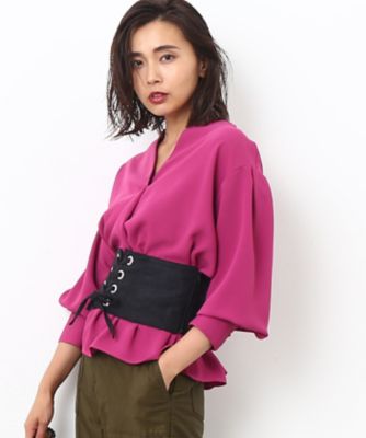 ＜ロペ/ROPE'＞ パフスリーブとろみブラウス ピンク 【三越・伊勢丹/公式】