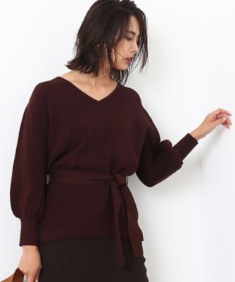 ＜ロペ/ROPE'＞ 綿アクリルVネックチュニック コゲチャ 【三越・伊勢丹/公式】