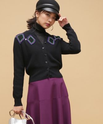 ＜ロペ/ROPE'＞ ヴィンテージビジューカーディガン クロ 【三越・伊勢丹/公式】