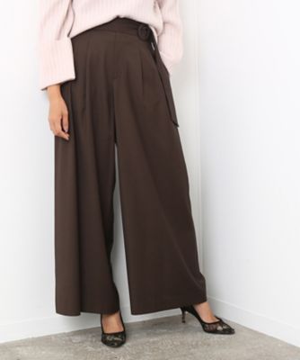 ＜ロペ/ROPE'＞ ベルテットワイドパンツ コゲチャ 【三越・伊勢丹/公式】