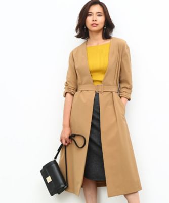 ＜ロペ/ROPE'＞ バックギャザードレスコート ベージュ 【三越・伊勢丹/公式】