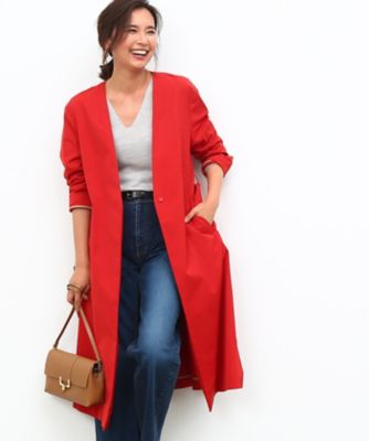 ＜ロペ/ROPE'＞ バックギャザードレスコート アカ 【三越・伊勢丹/公式】