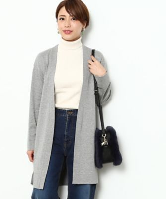 ＜ロペ/ROPE'＞ ニットドッキングミドル丈カーディガン グレー 【三越・伊勢丹/公式】