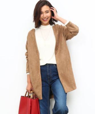 ＜ロペ/ROPE'＞ スエード調コーディガン キャメル 【三越・伊勢丹/公式】