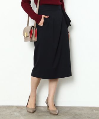 ＜ロペ/ROPE'＞ マイクロツイルラップ風タックスカート コン 【三越・伊勢丹/公式】