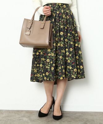 ＜ロペ/ROPE'＞ フラワープリントアシメヘムタックスカート コン 【三越・伊勢丹/公式】