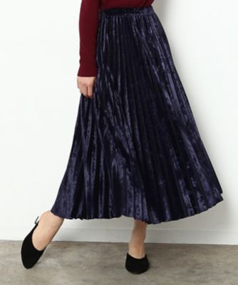 ＜ロペ/ROPE'＞ クラッシュベロアプリーツスカート コン 【三越・伊勢丹/公式】