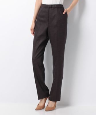 ＜レリアン プラスハウス＞ 大きいサイズ 【CAMPORE】ストレートパンツ コゲチャ 【三越・伊勢丹/公式】