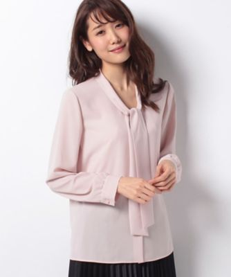 ＜レリアン プラスハウス＞ 大きいサイズ とろみブラウス ピンク 【三越・伊勢丹/公式】