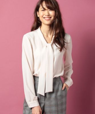 ＜レリアン プラスハウス＞ 大きいサイズ とろみブラウス ベージュ 【三越・伊勢丹/公式】