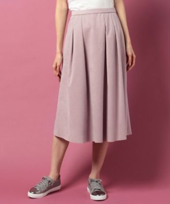 ＜レリアン プラスハウス＞ 大きいサイズ スエードスカート ピンク 【三越・伊勢丹/公式】