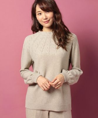＜レリアン プラスハウス＞ 大きいサイズ プルオーバーニット チャイロ 【三越・伊勢丹/公式】