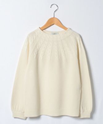 ＜レリアン プラスハウス＞ 大きいサイズ プルオーバーニット アイボリー 【三越・伊勢丹/公式】