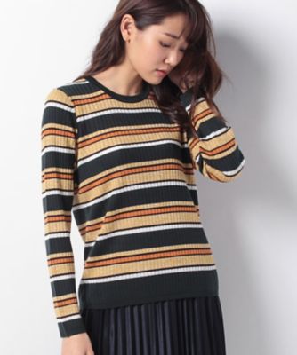 ＜レリアン プラスハウス＞ 大きいサイズ リブニット ミドリ 【三越・伊勢丹/公式】