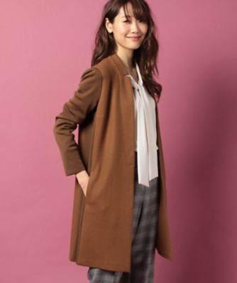 ＜レリアン プラスハウス＞ 大きいサイズ ロングテーラードジャケット チャイロ 【三越・伊勢丹/公式】