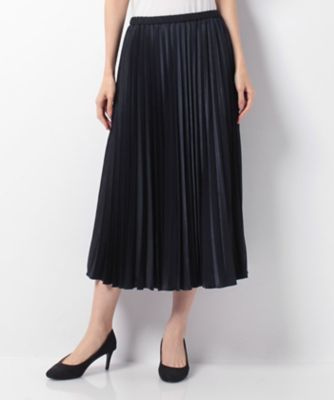 ＜レリアン プラスハウス＞ 大きいサイズ プリーツスカート ネービーブルー 【三越・伊勢丹/公式】