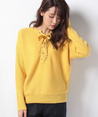 ＜レリアン プラスハウス＞ 大きいサイズ プルオーバーニット キイロ 【三越・伊勢丹/公式】