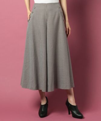 ＜レリアン プラスハウス＞ 大きいサイズ 【セットアップ対応】ガウチョパンツ ワイン 【三越・伊勢丹/公式】