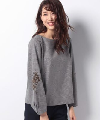 ＜レリアン プラスハウス＞ 大きいサイズ 【セットアップ対応】プルオーバーブラウス ミドリ 【三越・伊勢丹/公式】