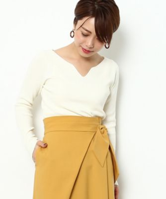 ＜ロペ/ROPE'＞ ハートネック片畦プルオーバー オフサブ 【三越・伊勢丹/公式】