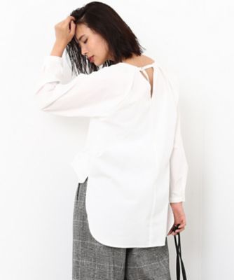 ＜ロペ/ROPE'＞ バックシャンヘンリーネックチュニックシャツ シロ 【三越・伊勢丹/公式】
